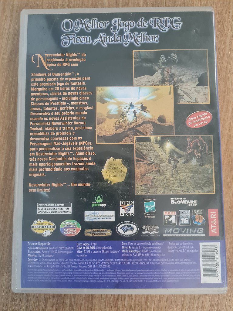 Jogo para PC Neverwinter Nights Shadows of Undrenti Original – imagem 3