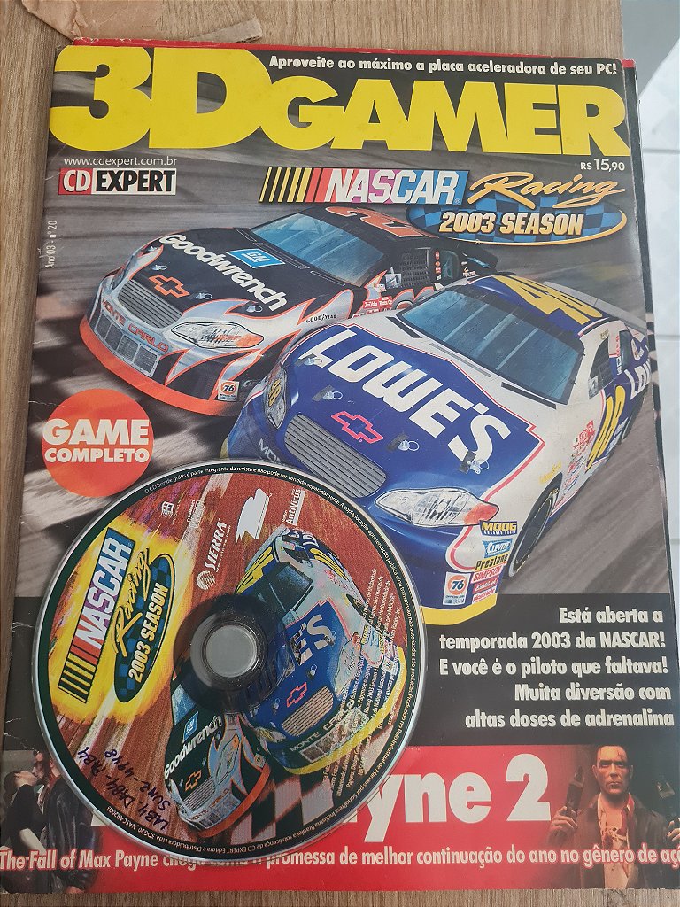 Jogo para PC Nascar Racing 2003 Revista CD Expert Original