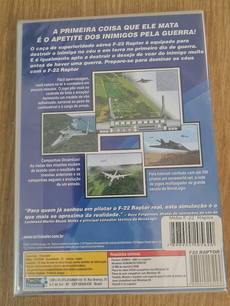 Jogo para PC F-22 Raptor Lacrado Original – imagem 2
