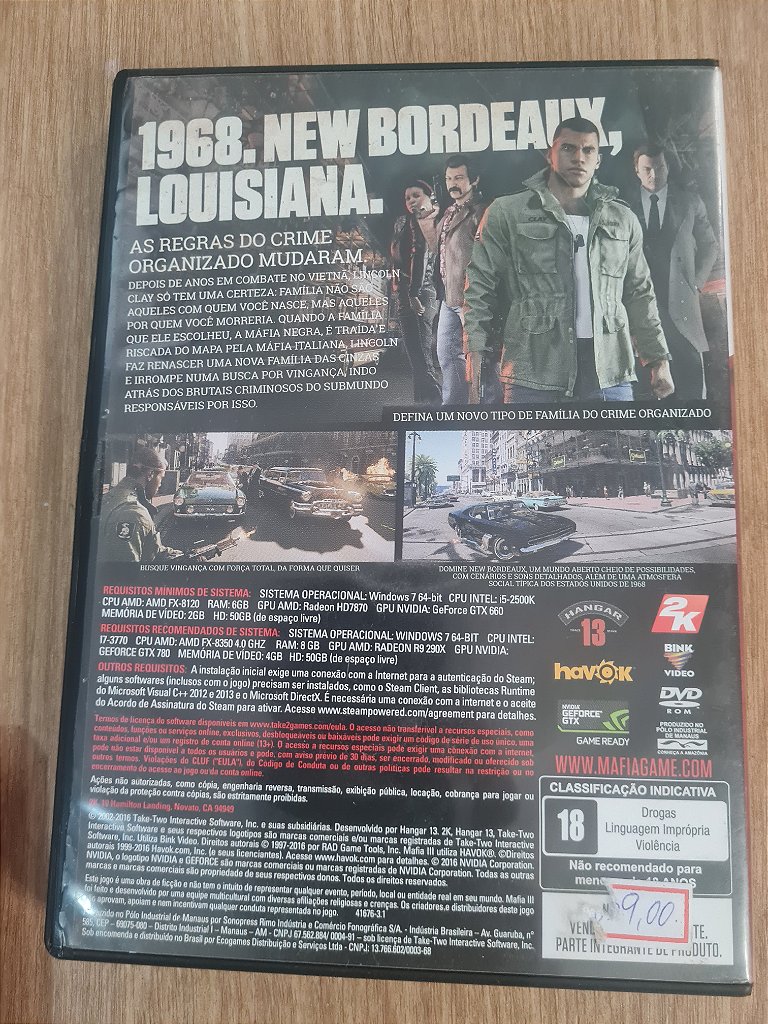 Jogo para PC Mafia III Original – imagem 4