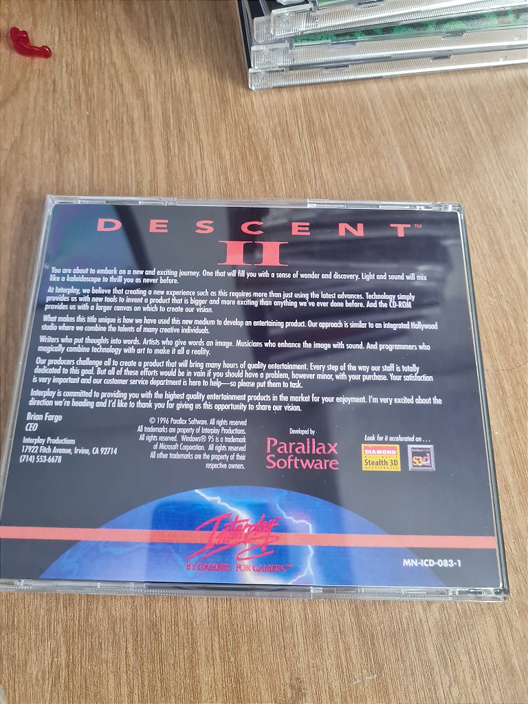 Jogo para PC Descent II Original – imagem 3