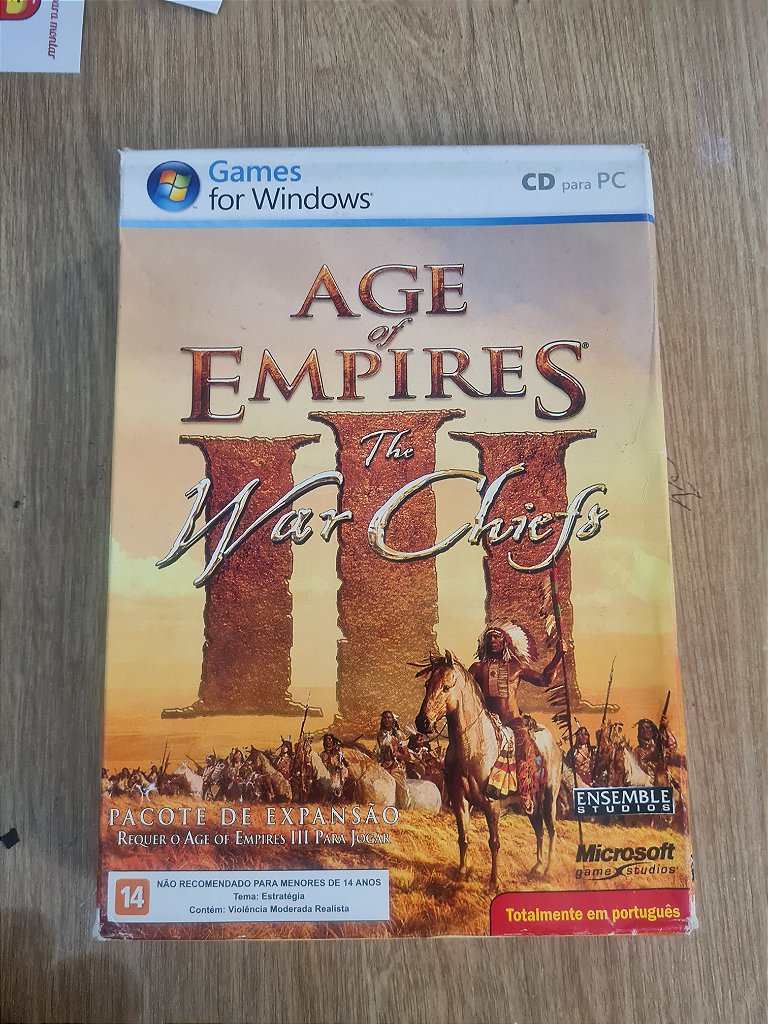 Jogo para PC Age of Empires III: The WarChiefs Box Original