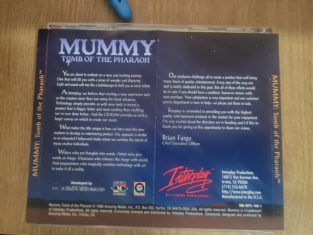 Jogo PC CD Mummy The Tomb of Pharaoh Original – imagem 3