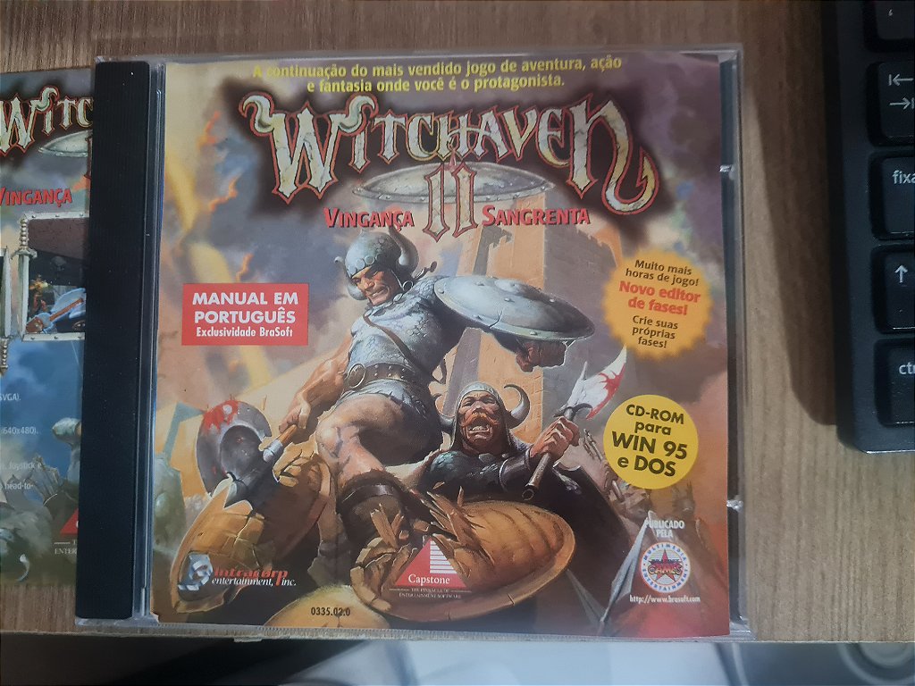 Jogo PC CD Witchaven 2 Vingança Sangrenta Brasoft Original