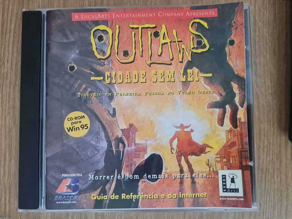 Jogo PC CD Outlaws Cidade Sem Lei Com Manual Original