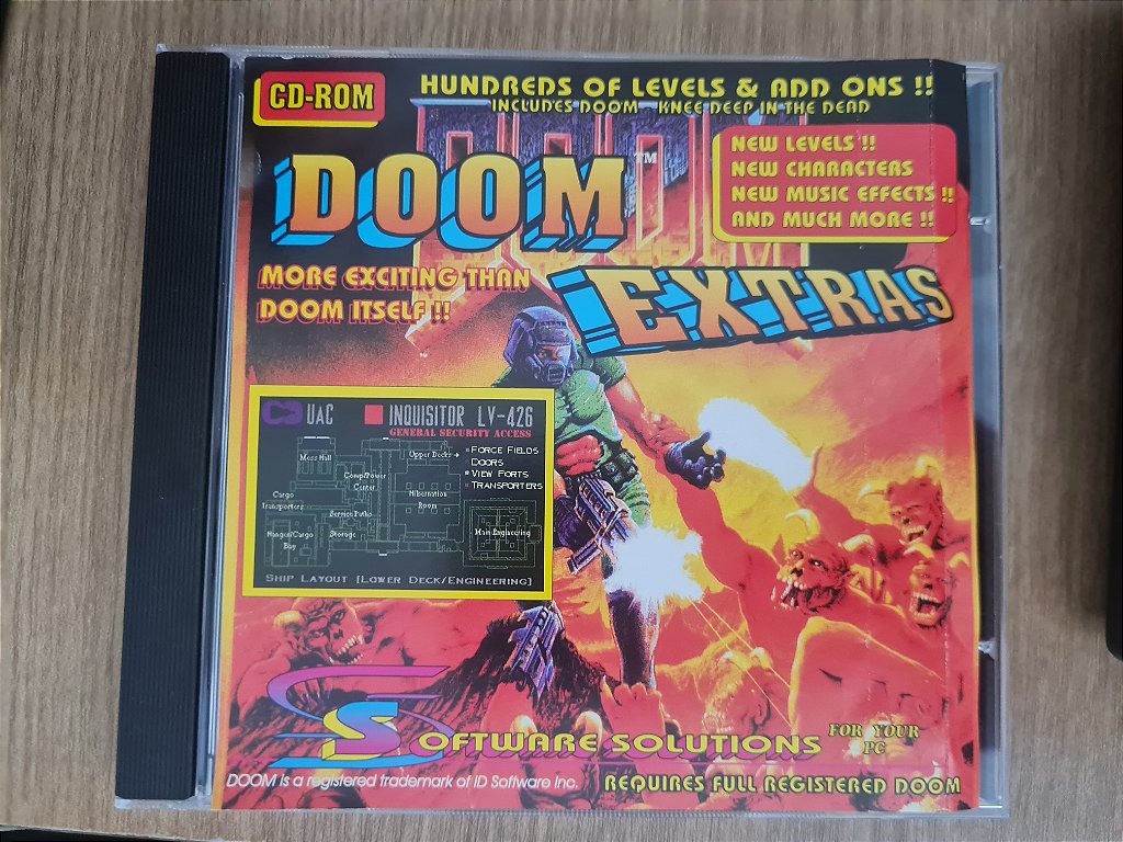 Jogo PC CD Doom Extras Original