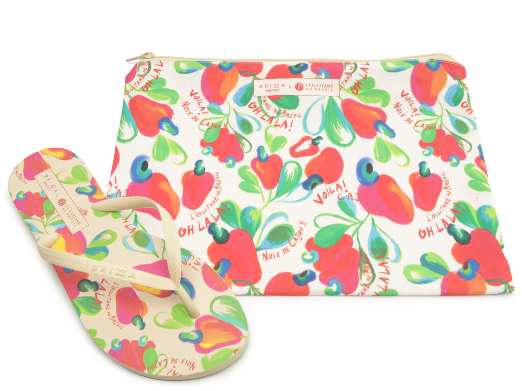 Chinelo de Dedo Branco Caju Brizza Arezzo Collab Loccitane - Moda4you