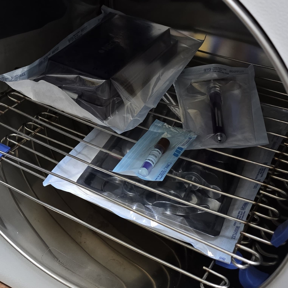 teste indicador biologico dentro da autoclave