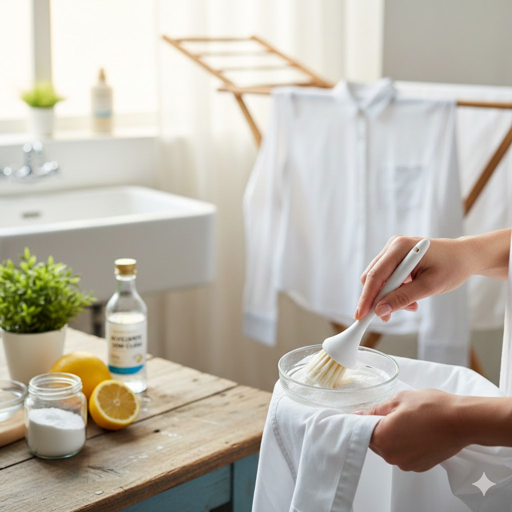 Como tirar mancha de roupa branca