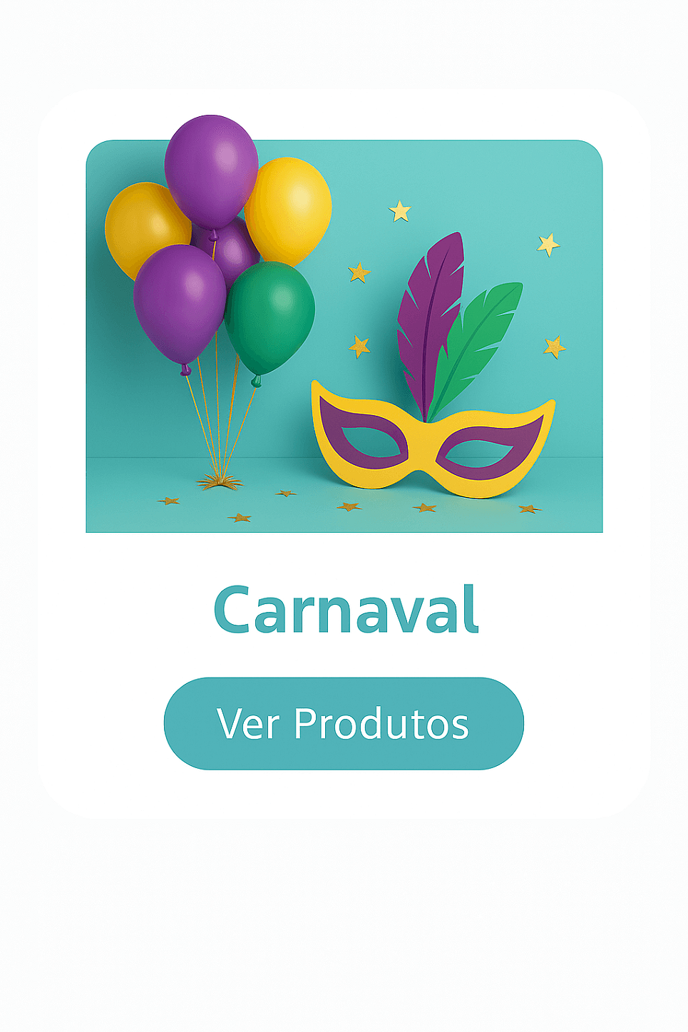 Fantasia e decoração de Carnaval