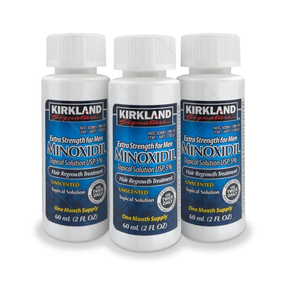 Kirkland Minoxidil 5% Original - 3 meses de tratamento - 180 ml - Biofarmas  - Kirkland Minoxidil 5%