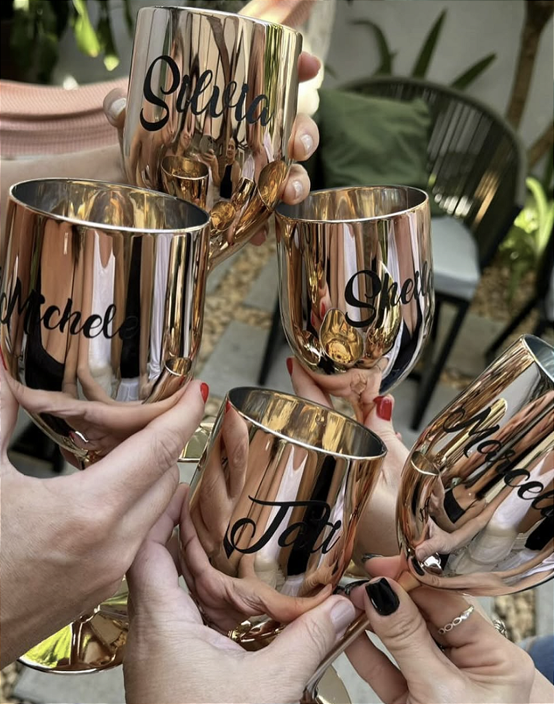 Taça de Vinho Metalizada Personalizada 400ml personalizada — Taças, foto 1 de 3