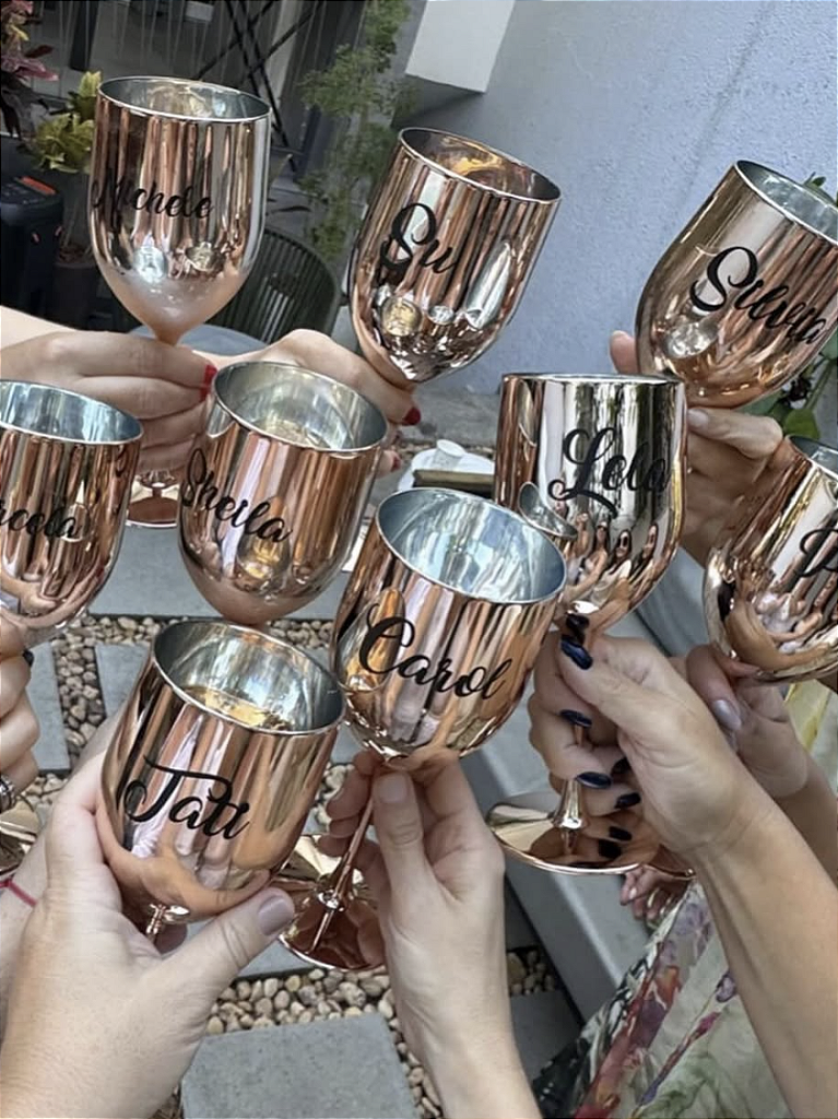 Taça de Vinho Metalizada Personalizada 400ml personalizada — Taças, foto 2 de 3