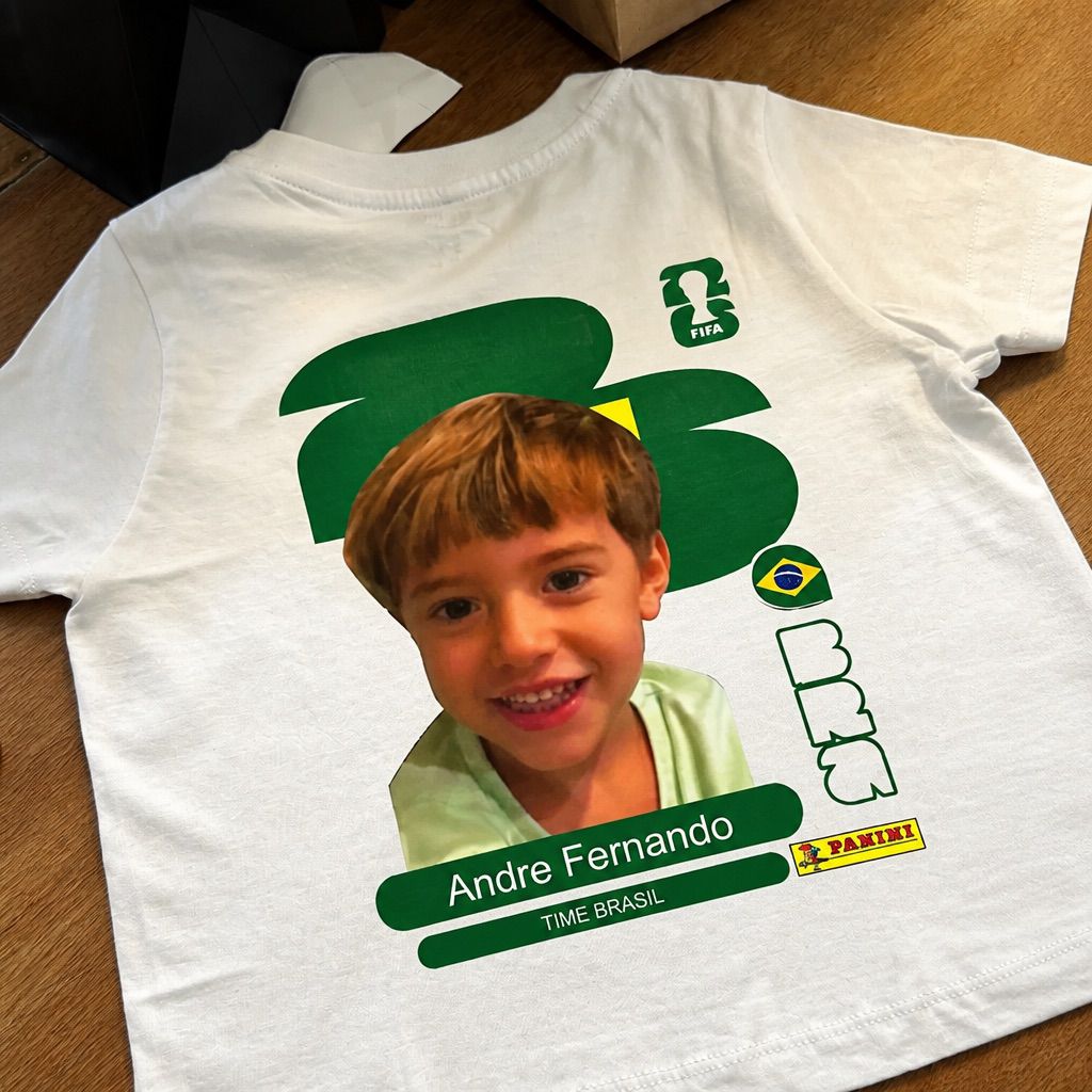 Camiseta Infantil Personalizada – Figurinha personalizada — Vestuário, foto 3 de 3
