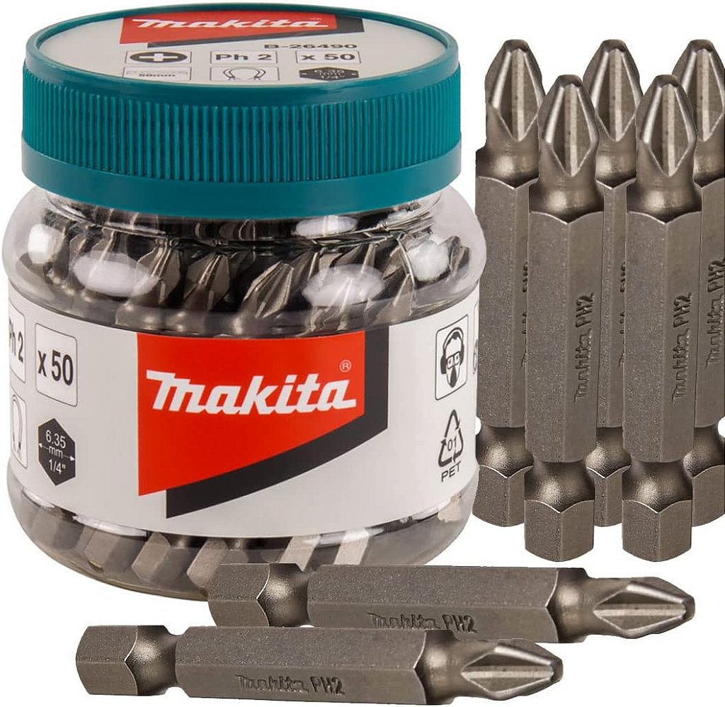 Pote Bits Philips Ph2 X 50mm C/50 B-26490 - Makita - Manfer