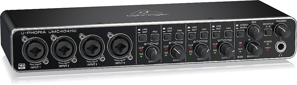 INTERFACE DE AUDIO BEHRINGER 4 CANAIS UMC404HD - Amplitude Som