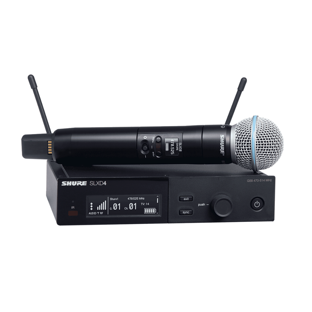 MICROFONE SHURE SEM FIO SLXD24/BETA58 - Amplitude Som Profissional