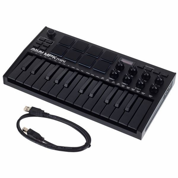 Controlador 25 teclas akai mpk mini - Amplitude Som Profissional