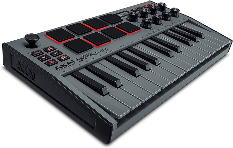 Controlador 25 teclas akai mpk mini - Amplitude Som Profissional