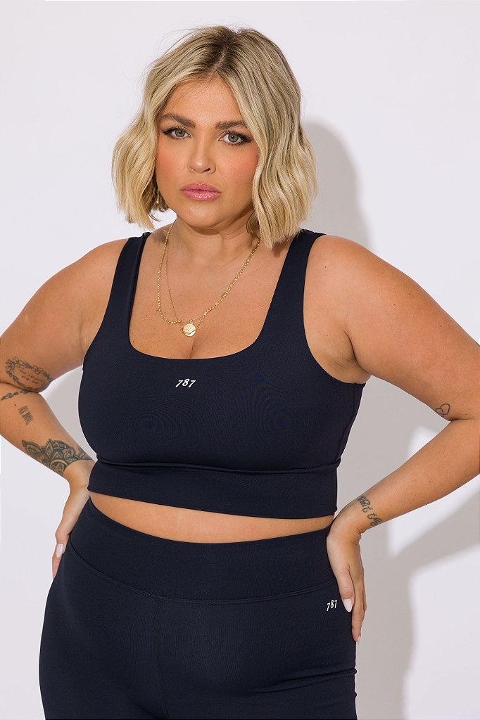 Top Plus Size COSTA RICA Lettering Preto - Compre Agora