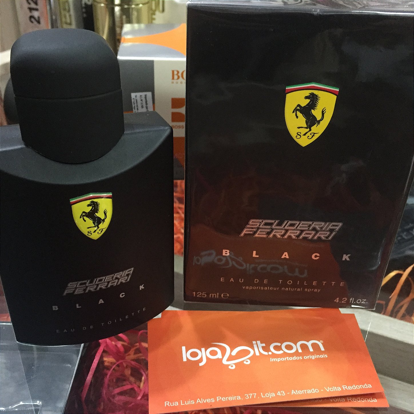 Ferrari Black Edt 200ml Perfume Importado Original Masculino - @LojaBit | Perfumes Importados ...