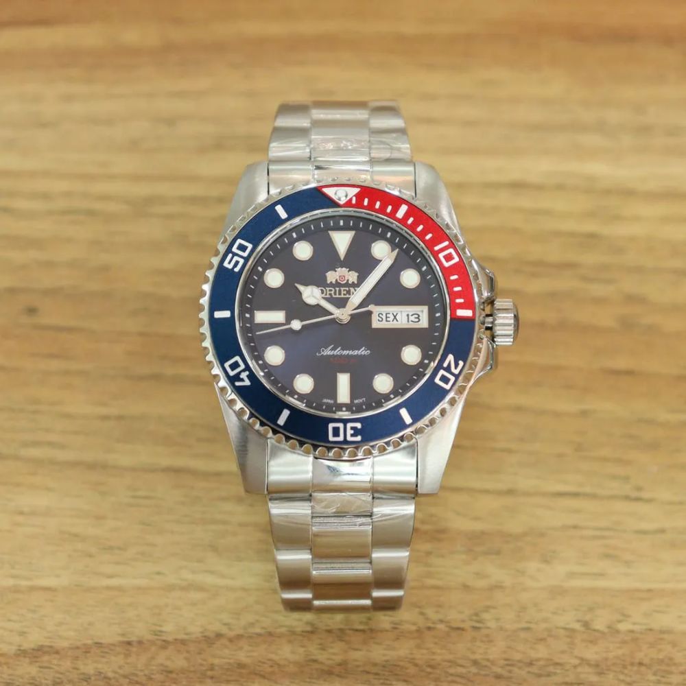 Relógio Orient Automático Submariner Pepsi F49SS026NH D1SX