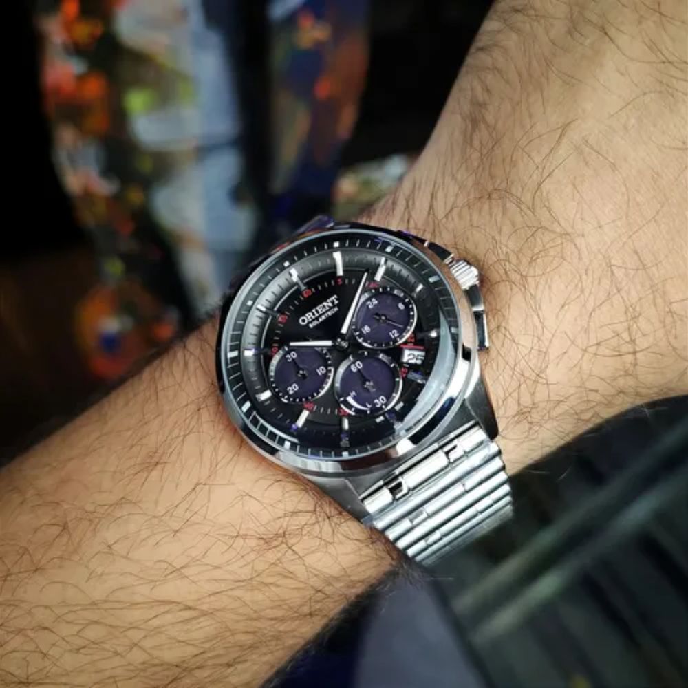 Relógio Orient Neo Vintage SolarTech Cronógrafo - MBSSC266 G1SX