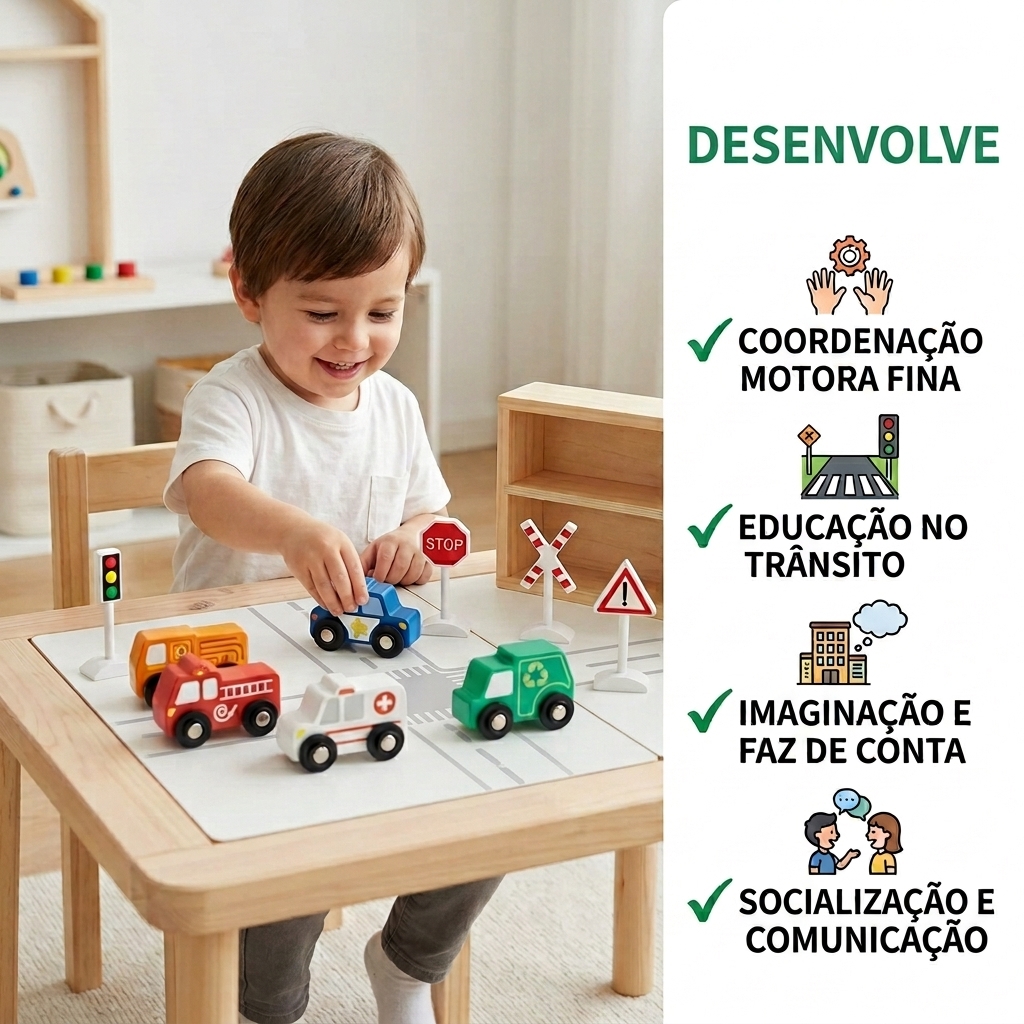 Criança brincando com Veículos