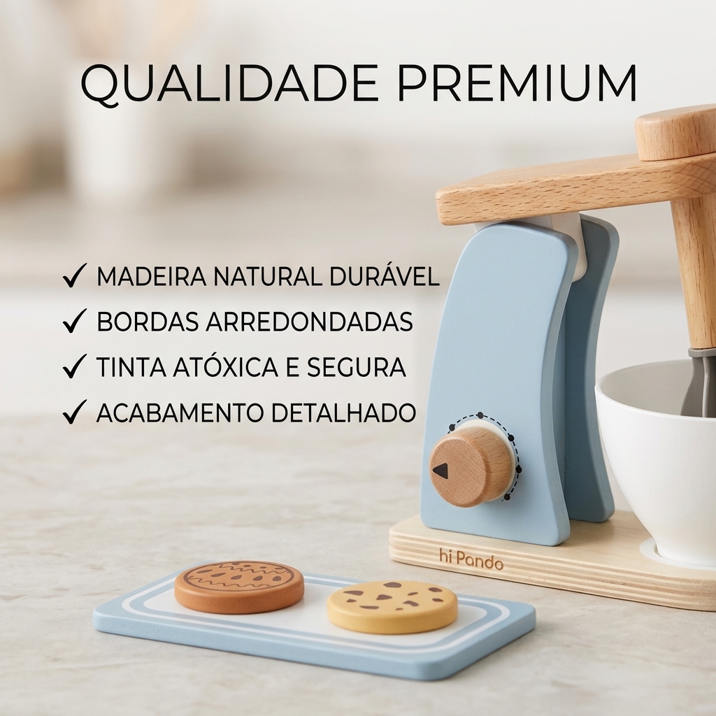 Qualidade premium da Batedeira de Madeira