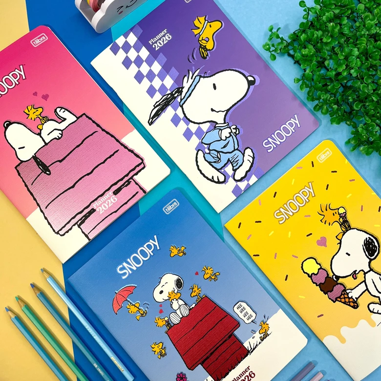 Planner Grampeado Snoopy 2026 - Poke Store POA