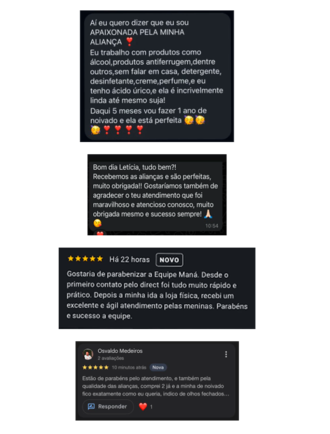 Depoimentos de clientes