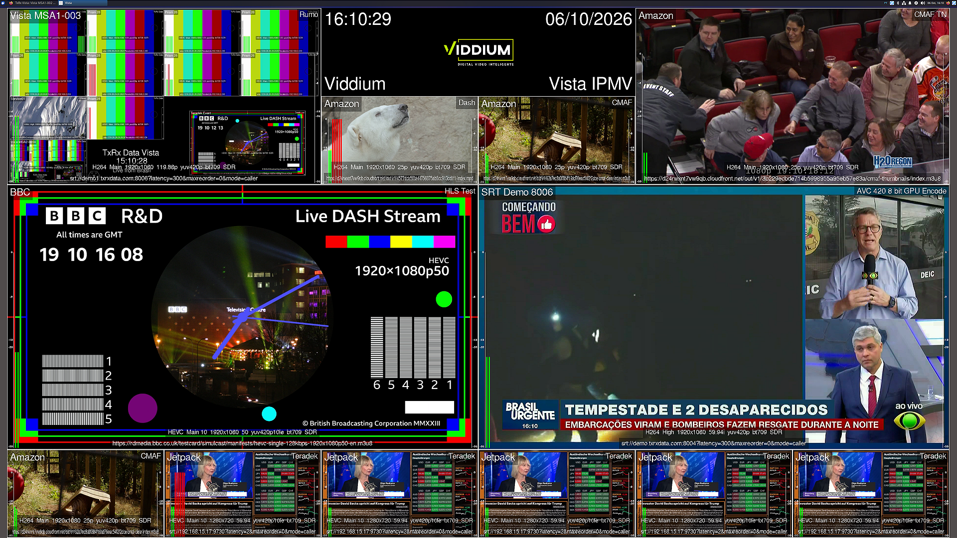 Interface de monitoramento VISTA