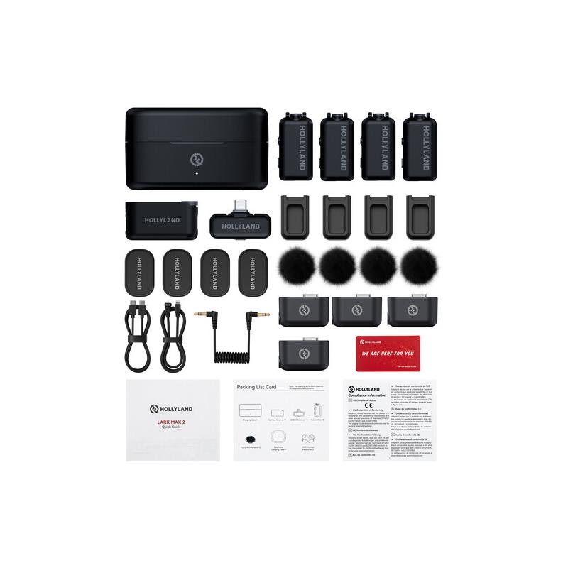 Hollyland Lark Max 2 Combo para 4 Pessoas - Loja Viddium