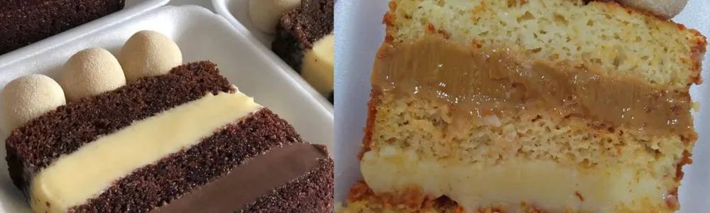 Receita de Slice Cake de Chocolate com Recheio Cremoso