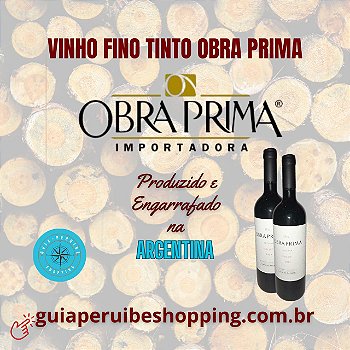 Vinho tinto seco Argentino Obra Prima em Peruíbe