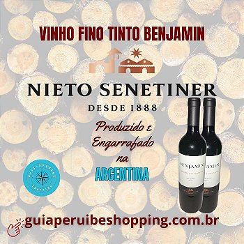 Vinho de mesa Argentino fino tinto seco Benjamin Cabernet Sauvignon em Peruíbe