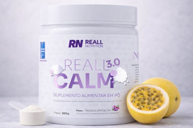 Reall Calm 3.0 Maracujá suplemento para dormir melhor, relaxamento e qualidade do sono