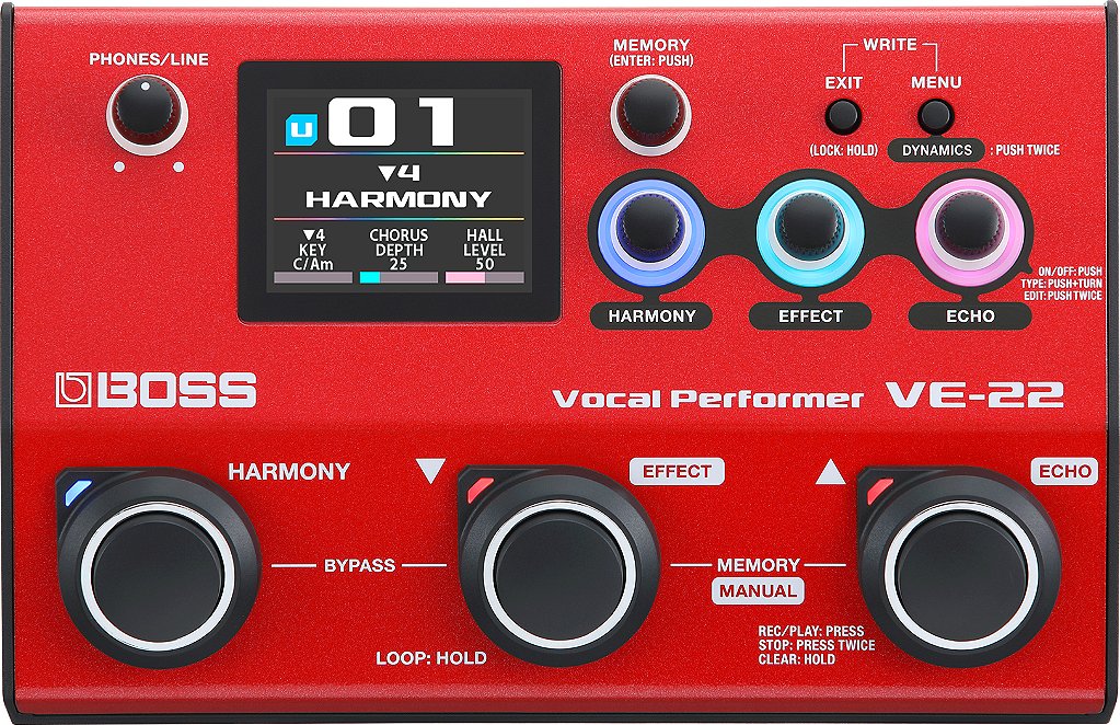 Pedal VE-22 Vocal Performer - MUSICWARE INSTRUMENTOS MUSICAIS