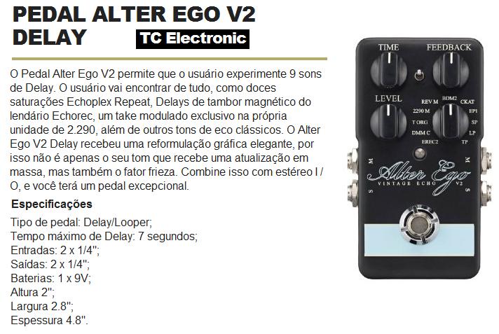 Pedal TC ELETRONIC Alter EGO V2 Delay & Looper - MUSICWARE