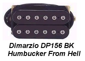 Captador HUMBUCKER FROM HELL DP156(F) BK(Preto) - MUSICWARE