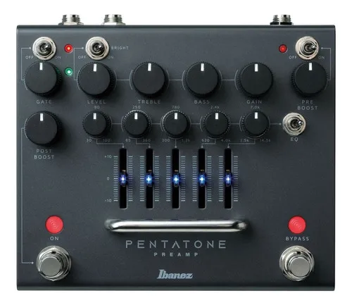 ギター Ibanez pentatone Pedal Pré Amplificador Guitarra Ibanez Pentatone Series PTPRE