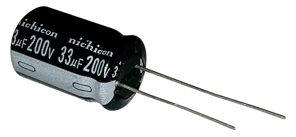 Capacitor Eletrolítico 33uf x 200V - D&D Componentes Eletrônicos