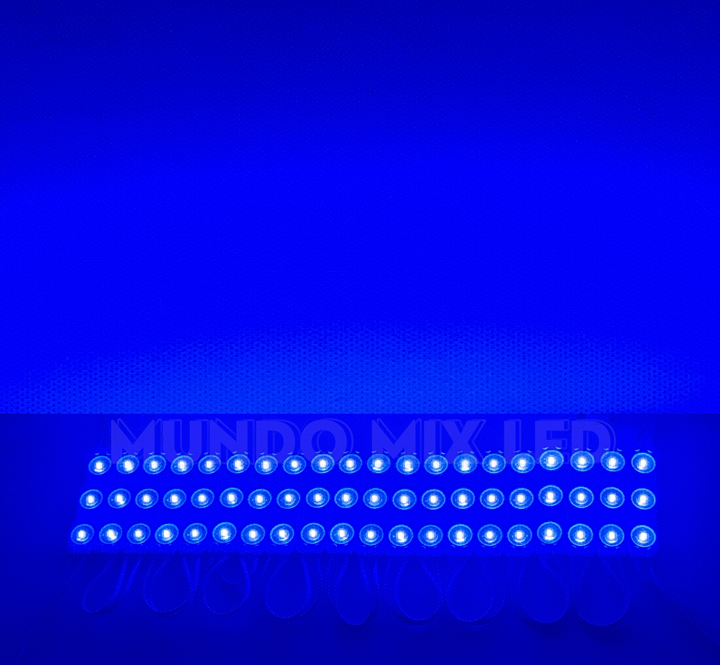 Módulo LED 7030 1,7W 3-LEDs COREANO Azul Royal 12V IP67 Lente 175º