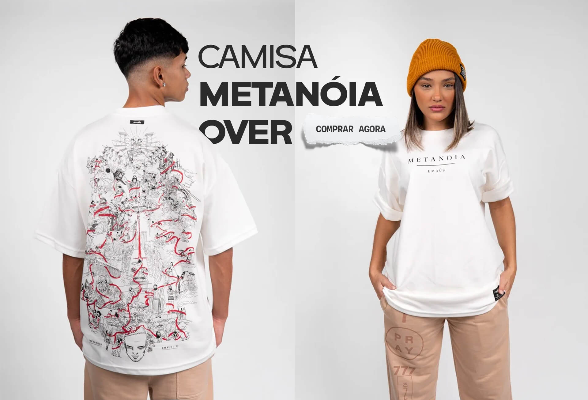 Camisetas Cristãs com estampas criativas. Viva, Pregue e Use.