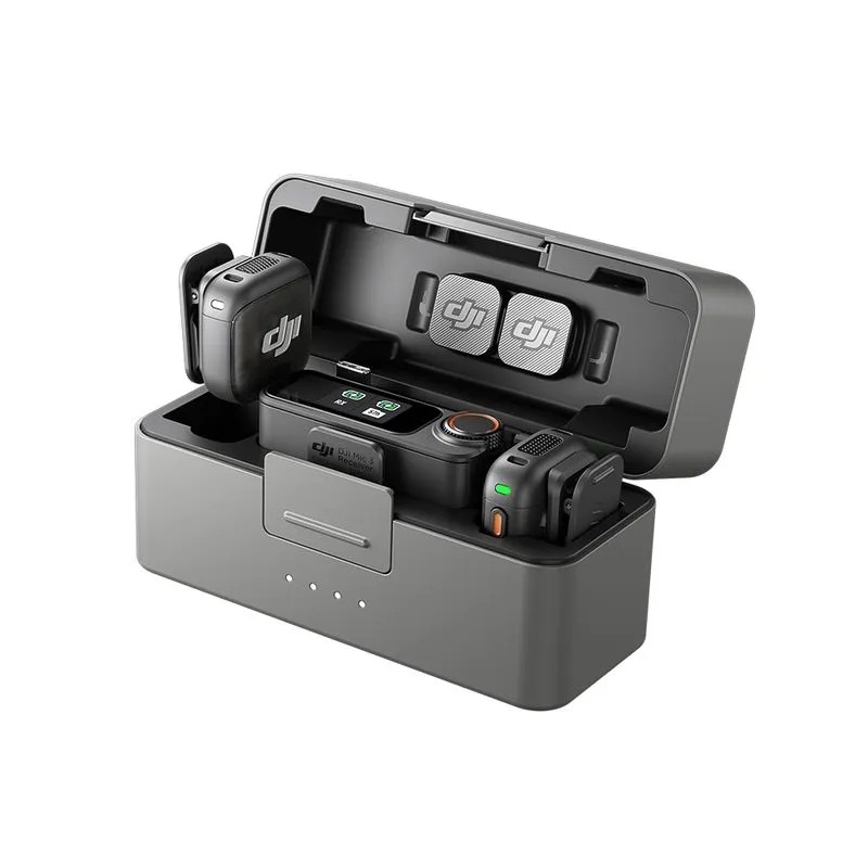 Microfone DJI 3 Sem Fio 32-bit Float com Timecode Profissional