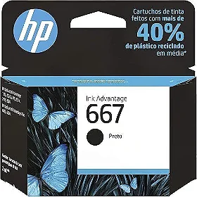 Cartucho de tinta HP 667 Preto Original