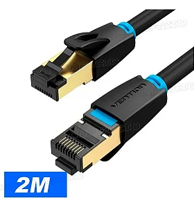 Cabo Vention Rede Rj45 Cat8 40gbps 2000mhz 2m 2 Metros Ikabh