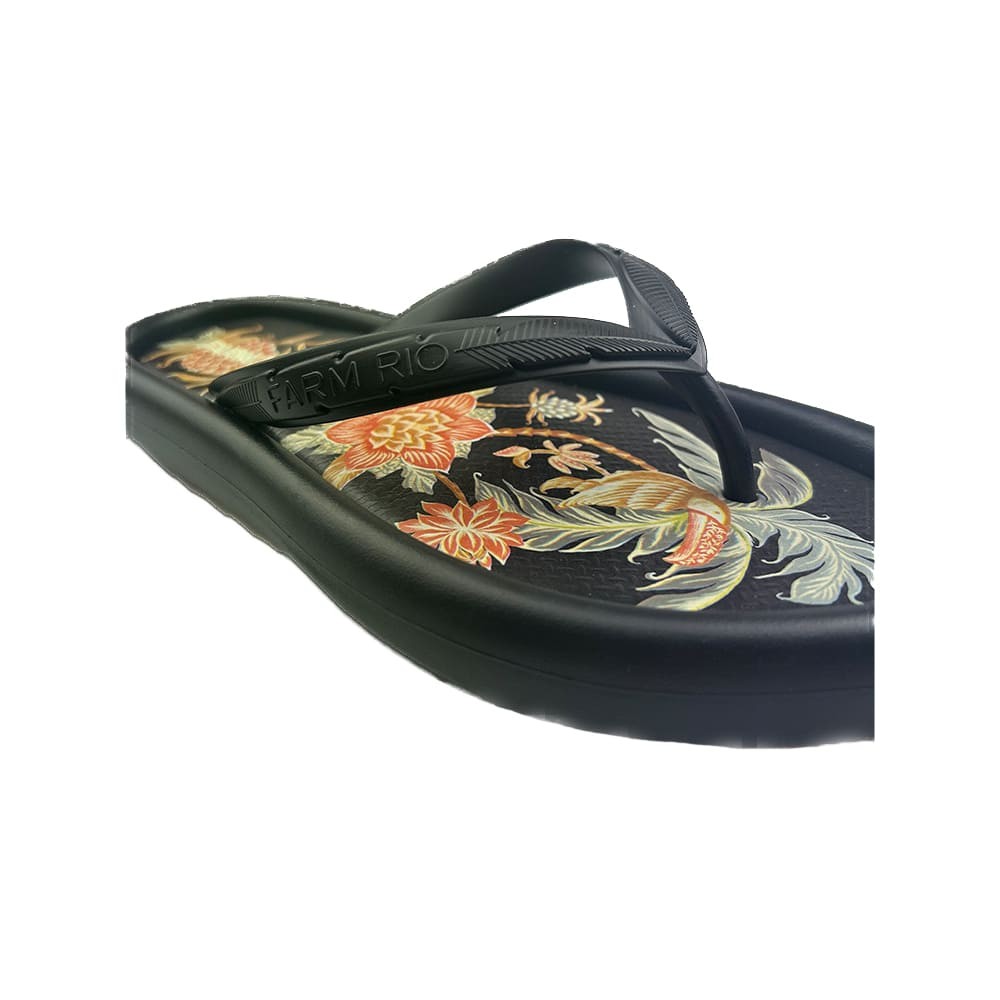 Chinelo Canoa Farm Print Preto - West + | A loja que renova