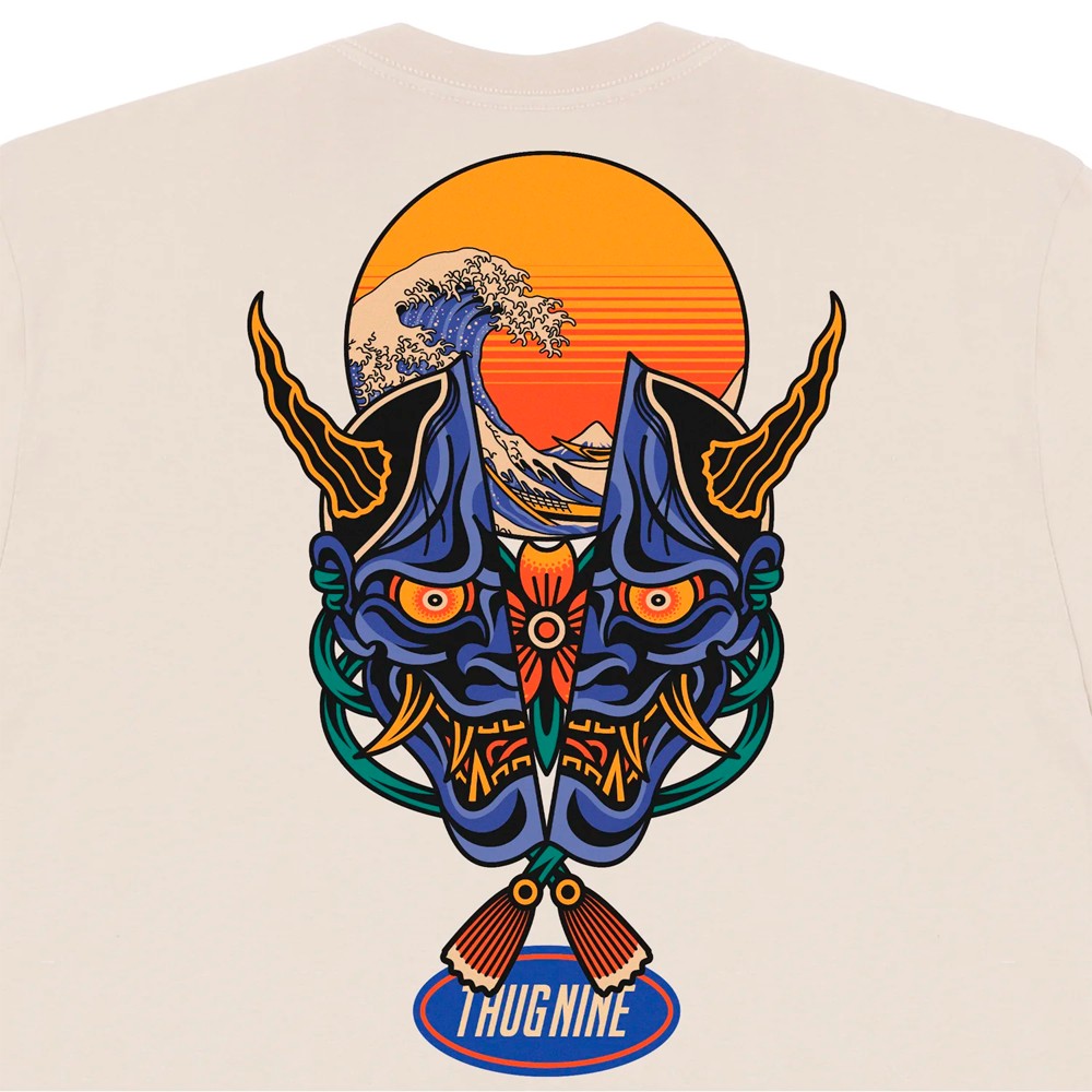 Camiseta Thug Nine Oni Gangsta Bege - West + | A loja que renova