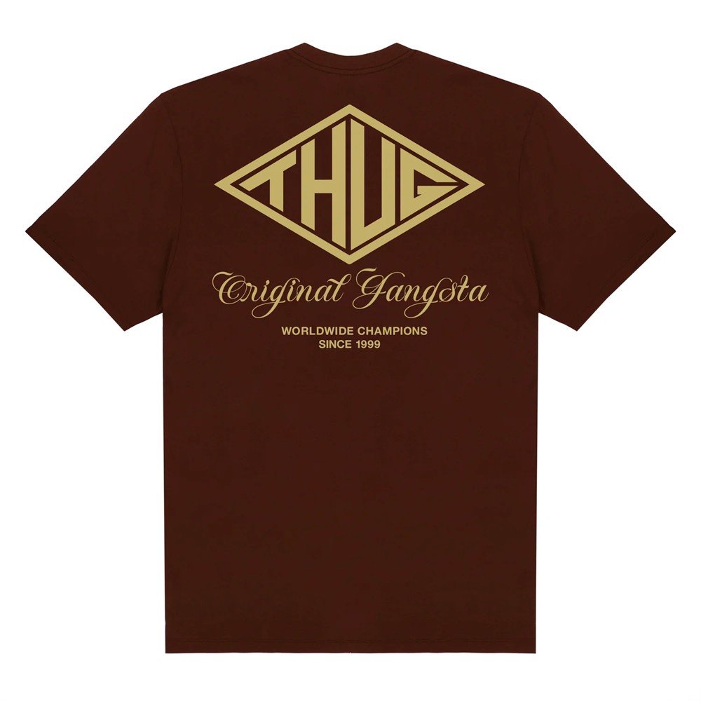 Camiseta Thug Nine Shield Marrom - West + | A loja que renova seu